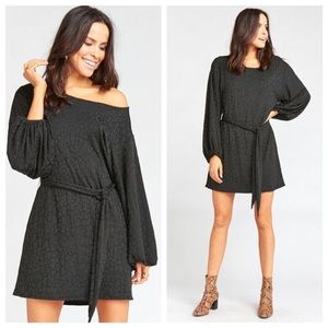 Show Me Your MuMu Black Leopard Rachel Dress, Sz S